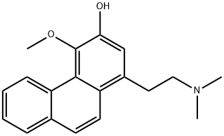 1-[2-(ジメチルアミノ)エチル]-4-メトキシフェナントレン-3-オール 化学構造式