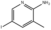 2-アミノ-5-ヨード-3-ピコリン ヨウ化物 化学構造式