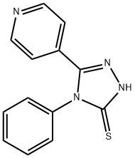 4-フェニル-5-ピリジン-4-イル-4H-[1,2,4]トリアゾール-3-チオール 化学構造式