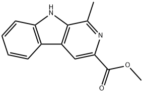 1-甲基-9H-吡啶并[3,4-B]吲哚-3-羧酸甲酯, 16641-82-0, 结构式
