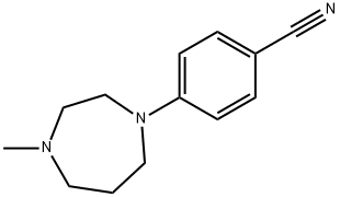 4-(4-METHYL-1,4-DIAZEPAN-1-YL)BENZONITRILE 97, 166438-80-8, 结构式