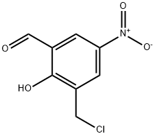 3-クロロメチル-5-ニトロサリチルアルデヒド 化学構造式