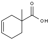 1-メチル-3-シクロヘキセン-1-カルボン酸 化学構造式
