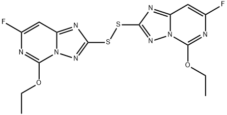 -二硫双(5-乙氧基-7-氟[1,2,4]噻唑[1,5]嘧啶), 166524-75-0, 结构式