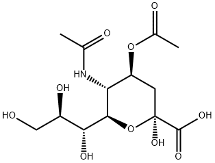 4-O-乙酰基-N-乙酰基神经氨酸, 16655-75-7, 结构式