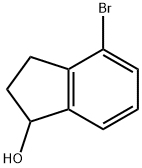 4-ブロモ-2,3-ジヒドロ-1H-インデン-1-オール 化学構造式