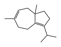 1,2,4,5,8,8a-Hexahydro-6,8a-dimethyl-3-isopropylazulene Struktur