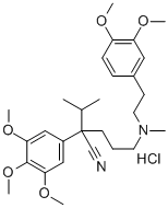 METHOXYVERAPAMIL HYDROCHLORIDE, 16662-46-7, 结构式