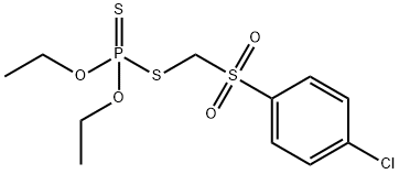 ジチオりん酸O,O-ジエチルS-(p-クロロフェニルスルホニルメチル) 化学構造式