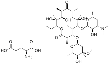 L-glutamic acid, compound with erythromycin (1:1) Structure