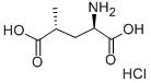 (2R,4R)-4-メチルグルタミン酸塩酸塩 化学構造式