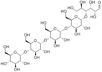 4-O-[4-O-[4-O-(4-O-α-D-グルコピラノシル-α-D-グルコピラノシル)-α-D-グルコピラノシル]-α-D-グルコピラノシル]-α-D-グルコピラノース 化学構造式