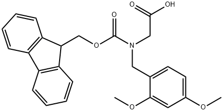 FMOC-N-(2,4-ジメトキシベンジル)-GLY-OH 化学構造式