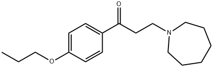 3-(氮杂环庚烷-1-基)-1-(4-丙氧基苯基)-1-丙酮, 16689-12-6, 结构式