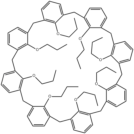 49,50,51,52,53,54,55,56-OCTAPROPOXYCALIX[8]ARENE 结构式