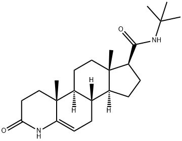 17b-(tert-Butylcarbamoyl)-4-aza-5a-androsten-3-one Struktur