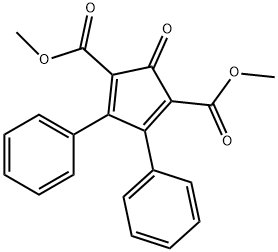 2,5-ビス(メトキシカルボニル)-3,4-ジフェニルシクロペンタジエノン 化学構造式
