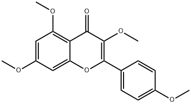 3,4',5,7-テトラメトキシフラボン 化学構造式