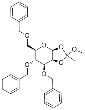 3,4,6-Tri-O-benzyl-beta-D-mannopyranose-1,2-(methyl orthoacetate) Structure