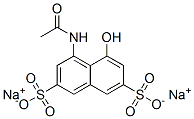 disodium 4-(acetylamino)-5-hydroxynaphthalene-2,7-disulphonate Struktur
