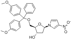 1-(5-O-(DIMETHOXYTRITYL)-BETA-D-2-DEOXYRIBOFURANOSYL)-3-NITROPYRROLE Structure