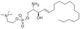 D-ERYTHRO-スフィンゴシルホスホリルコリン (SYNTHETIC) 化学構造式