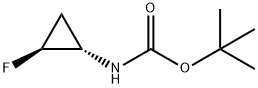 Carbamic acid, (2-fluorocyclopropyl)-, 1,1-dimethylethyl ester, (1S-trans)- (9CI) Structure