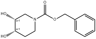 (3S,4R)-BENZYL 3,4-DIHYDROXYPIPERIDINE-1-CARBOXYLATE Structure