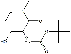 TERT-BUTYL (R)-1-(N-METHOXY-N-METHYLCARBAMOYL)-2-HYDROXYETHYLCARBAMATE Structure