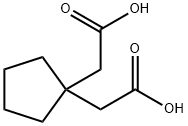 Cyclopentane-1,1-diacetic acid Struktur