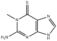 2-アミノ-1,7-ジヒドロ-1-メチル-6H-プリン-6-チオン 化学構造式