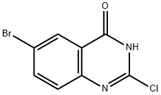 6-ブロモ-2-クロロキナゾリン-4(3H)-オン 化学構造式