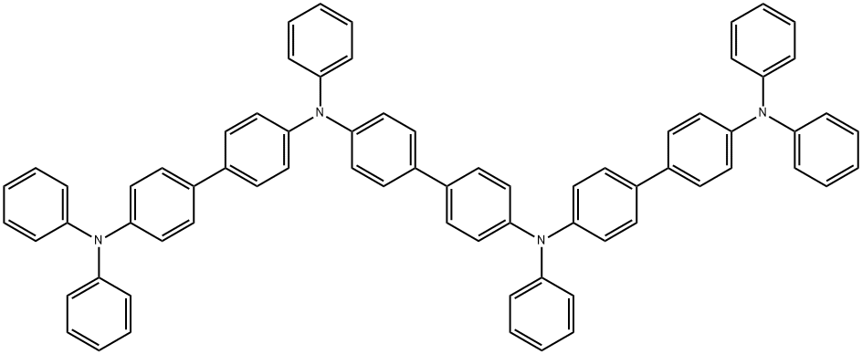 N,N'-ジフェニル-N,N'-ビス[4'-(ジフェニルアミノ)ビフェニル-4-イル]ベンジジン 化学構造式