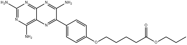 propyl 5-[4-(2,4,7-triaminopteridin-6-yl)phenoxy]pentanoate 结构式