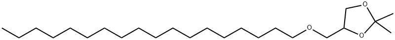 2,2-二甲基-4-((十八烷氧)甲基)-1,3-二氧戊环,16725-43-2,结构式