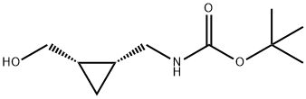 Carbamic acid, [[2-(hydroxymethyl)cyclopropyl]methyl]-, 1,1-dimethylethyl Struktur