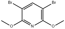 3,5-ジブロモ-2,6-ジメトキシピリジン 化学構造式
