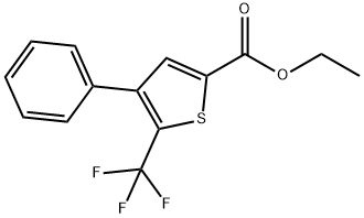 ETHYL 4-PHENYL-5-(TRIFLUOROMETHYL)THIOPHENE-2-CARBOXYLATE 结构式