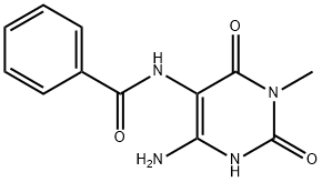 Benzamide,  N-(4-amino-1,2,3,6-tetrahydro-1-methyl-2,6-dioxo-5-pyrimidinyl)- Struktur