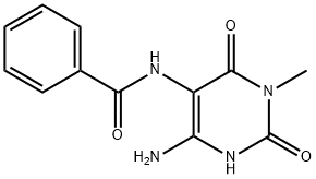 Benzamide,  N-(4-amino-1,2,3,6-tetrahydro-1-methyl-2,6-dioxo-5-pyrimidinyl)- Structure