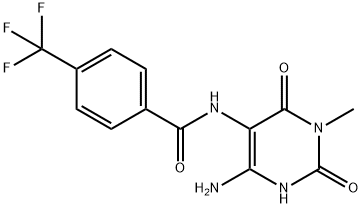 Benzamide,  N-(4-amino-1,2,3,6-tetrahydro-1-methyl-2,6-dioxo-5-pyrimidinyl)-4-(trifluoromethyl)-|