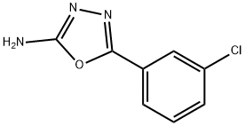 5-(3-クロロフェニル)-1,3,4-オキサジアゾール-2-アミン 化学構造式