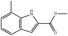 7-メチル-1H-インドール-2-カルボン酸メチル 化学構造式