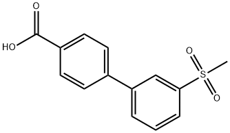 3-(METHYLSULFONYL)-[1,1-BIPHENYL]-4-CARBOXYLICACID, 16734-97-7, 结构式