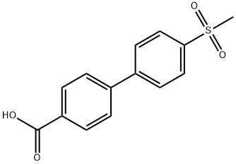 4'-(メチルスルホニル)[1,1'-ビフェニル]-4-カルボン酸 化学構造式