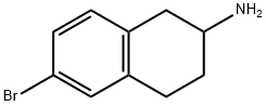 2-アミノ-6-ブロモ-1,2,3,4-テトラヒドロナフタレン 化学構造式