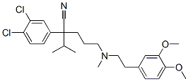 3,4-ジクロロ-α-[3-[[2-(3,4-ジメトキシフェニル)エチル](メチル)アミノ]プロピル]-α-イソプロピルベンゼンアセトニトリル 化学構造式