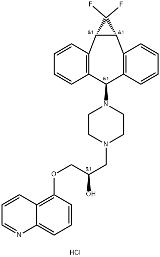 唑喹达三盐酸盐, 167465-36-3, 结构式