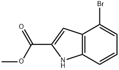 4-ブロモ-1H-インドール-2-カルボン酸メチル 化学構造式