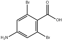 4-アミノ-2,6-ジブロモ安息香酸 化学構造式